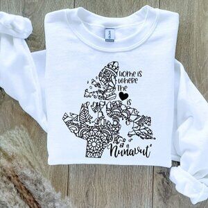 Home Is Where The Heart Is Canadian Provinces Sweatshirt - Nunavut